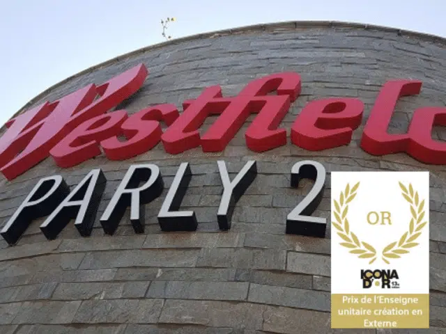 Enseigne monumentale Westfield - Prix Or Icona d'Or 2020