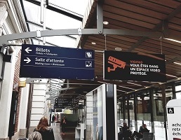 Signalétique de gare réalisée par Semios