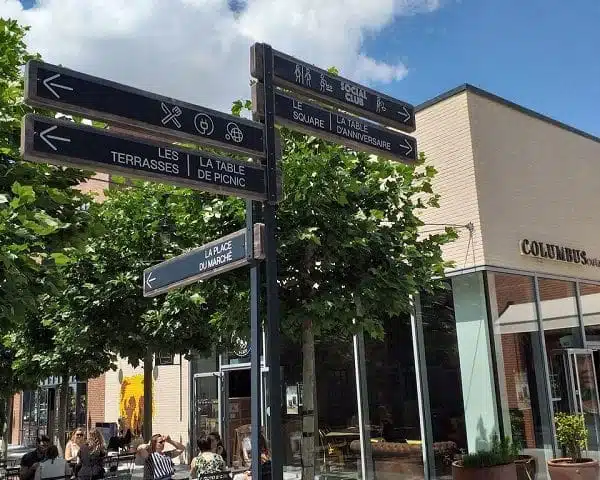 Panneau signalétique directionnelle Shopping Promenade Amiens - Semios