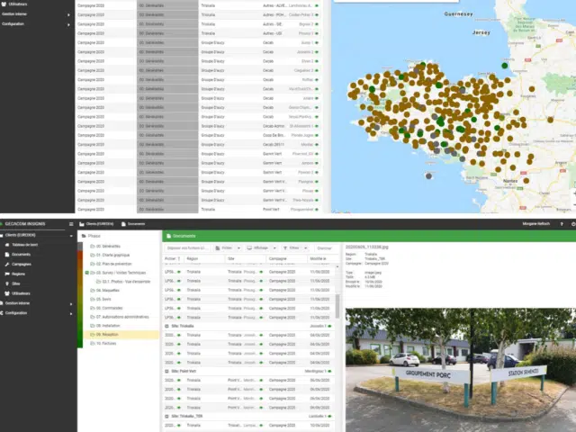 Outil de suivi d'un projet de déploiement d'un réseau d'enseignes et de signalétique - Semios