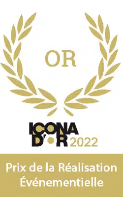 Lauréat Or de la réalisation événementielle aux Icona d'Or 2022