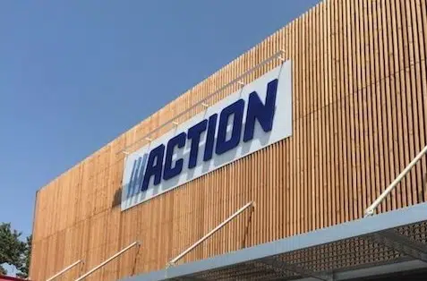 Enseigne boîtier éclairage indirect Action - Semios