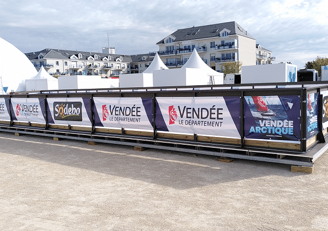 Habillage du village du Vendée Arctique 2022 par Semios