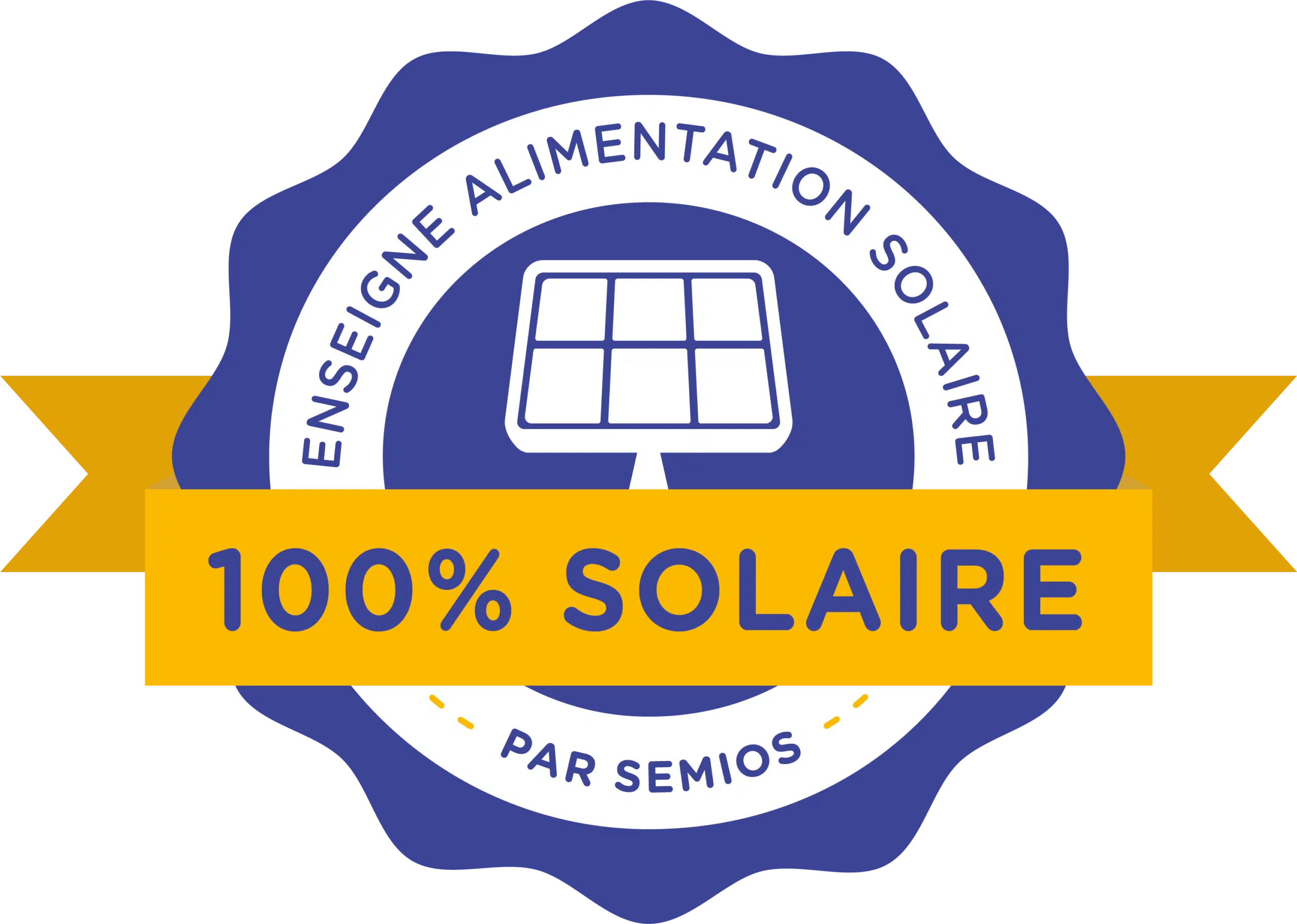 Sticker enseigne solaire Semios